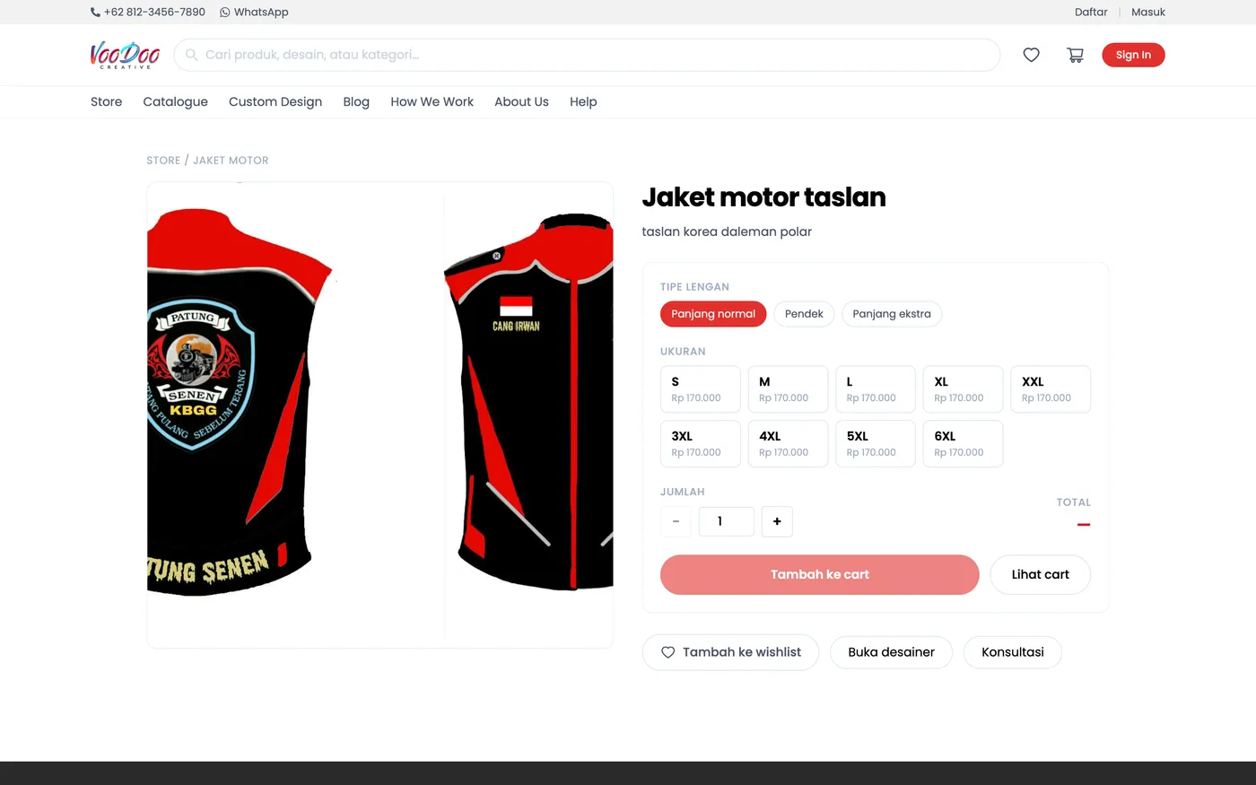 Tampilan halaman utama VooDoo Creative